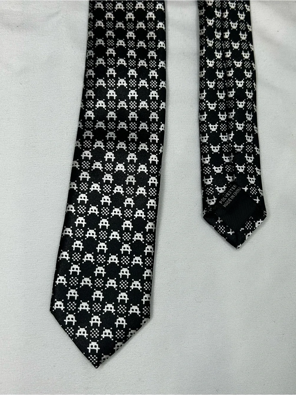 Space Invaders Pattern Tie - Men's. 58 inches